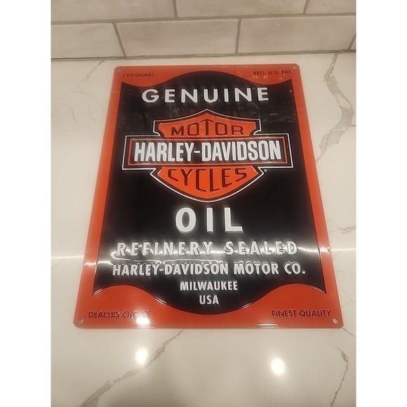 Harley Davidson Metal Tin Sign Logo Ande Rooney 17x13" Mancave Motorcycle - Picture 9 of 9